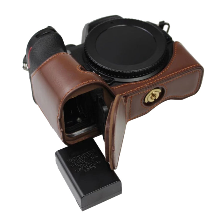 1/4 inch Thread PU Leather Camera Half Case Base for Nikon Z50(Black)