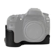 1/4 inch Thread PU Leather Camera Half Case Base for Canon EOS 80D / 70D(Black) - Half Case by PMC TechLife | Online Shopping South Africa | PMC TechLife | Buy Now Pay Later Mobicred