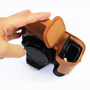 1/4 inch Thread PU Leather Camera Half Case Base for Canon EOS 80D / 70D(Black)