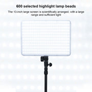 TRIOPO TTV-600 36+36W 5500-3200K 600 LEDs Flat Fill Light with Remote Control & Display