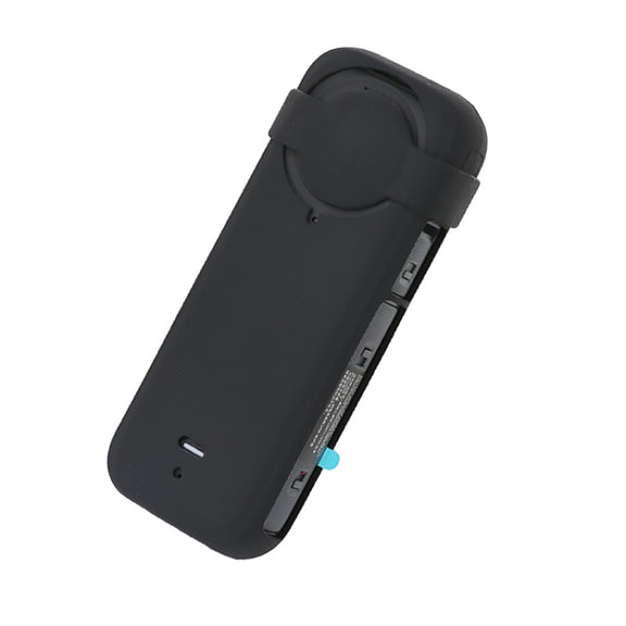 For Insta360 X4 Silicone Protective Case with Lens Cover (Black)