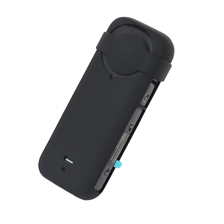 For Insta360 X4 Silicone Protective Case with Lens Cover (Black)