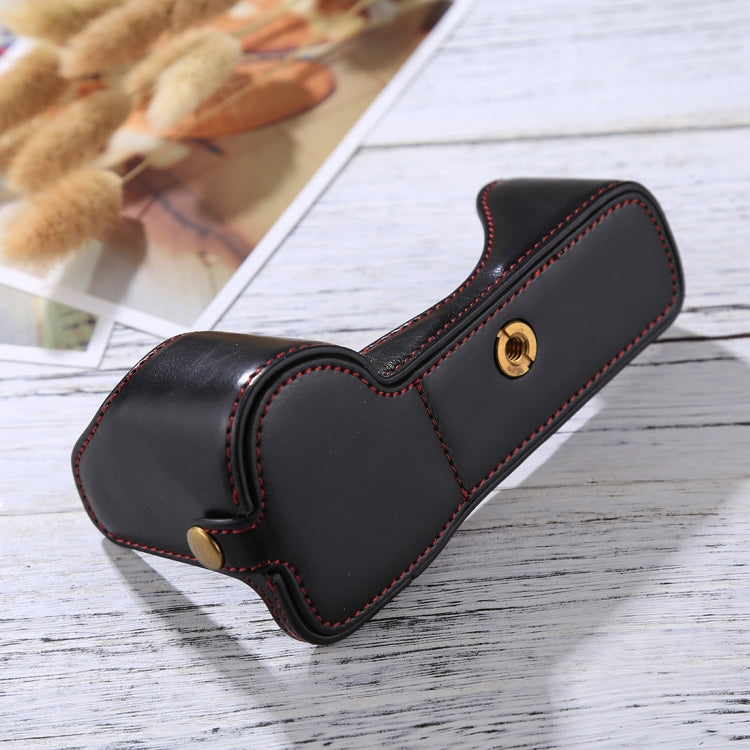 1/4 inch Thread PU Leather Camera Half Case Base for Sony A7S2 / A7R2 / A7K2 / A7 II(Black)