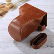 Full Body Camera PU Leather Case Bag with Strap for Canon EOS M6 (18-150mm Lens) (Brown) - free shipping - PMC TechLife - Order now!