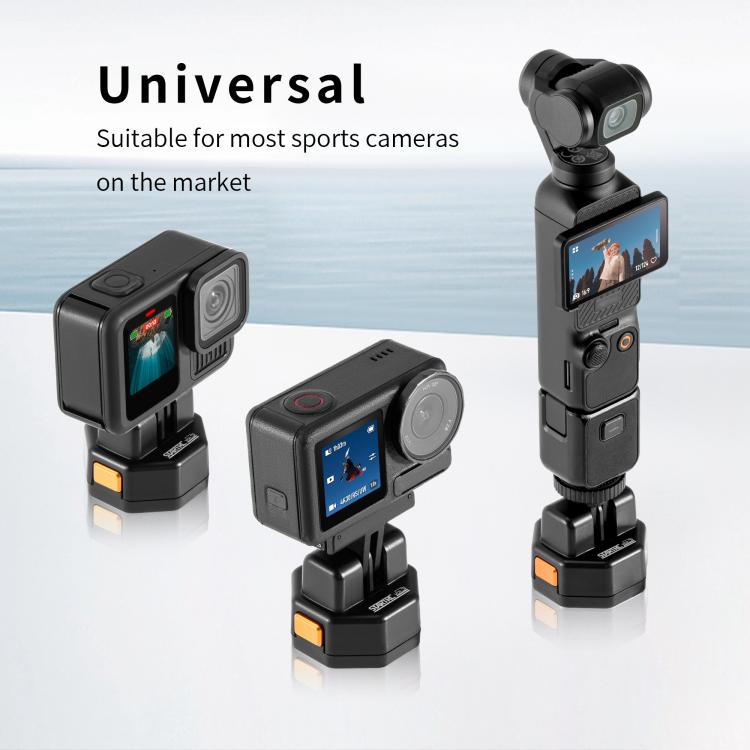 STARTRC VCR Snap-Mag Magnetic Quick Release Base Mount For GoPro (Black)