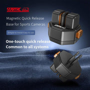 STARTRC VCR Snap-Mag Quick Release Base Mount Adapter For GoPro (Black)