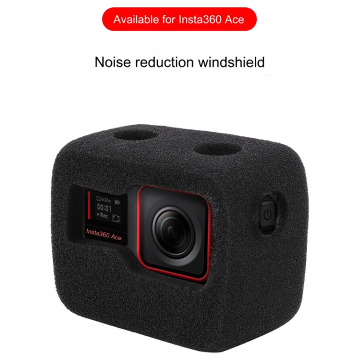 For Insta360 Ace Sponge Foam Windshield Housing Case (Black)
