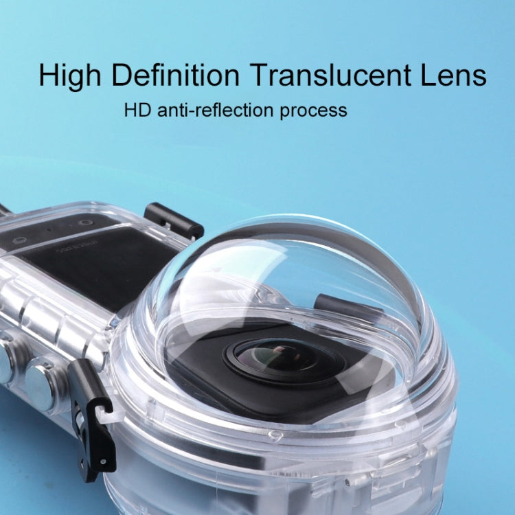 For Insta360 X3 Camera 50m Water-resistant Sealed Diving Case (Transparent)