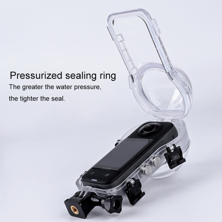 For Insta360 X3 Camera 50m Water-resistant Sealed Diving Case (Transparent)