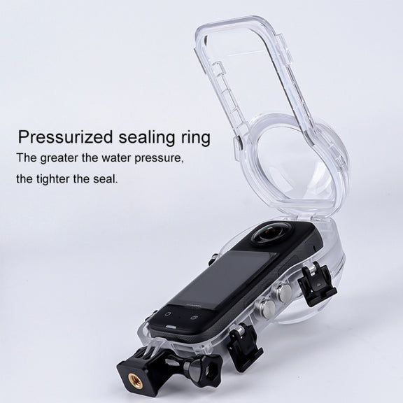For Insta360 X3 Camera 50m Water-resistant Sealed Diving Case (Transparent)