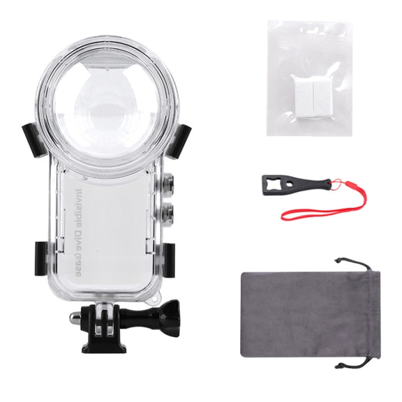 For Insta360 X3 Camera 50m Water-resistant Sealed Diving Case (Transparent)
