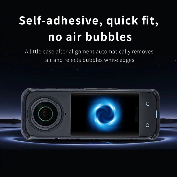 For Insta360 X5 / X4 STARTRC 2pcs HD Tempered Glass Film (Black)
