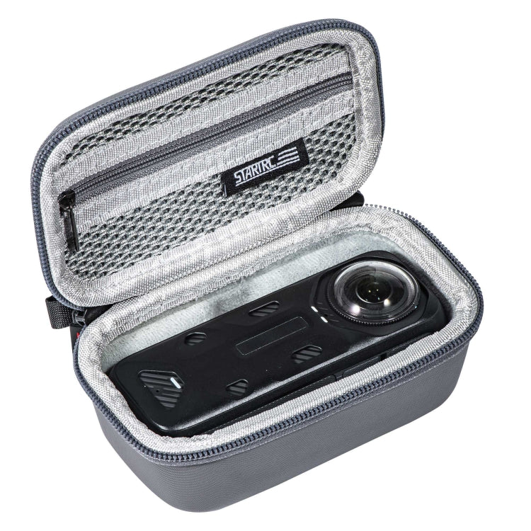 For Insta360 X5 / X4 STARTRC Camera Carry Case with Carabiner & Strap (Grey)