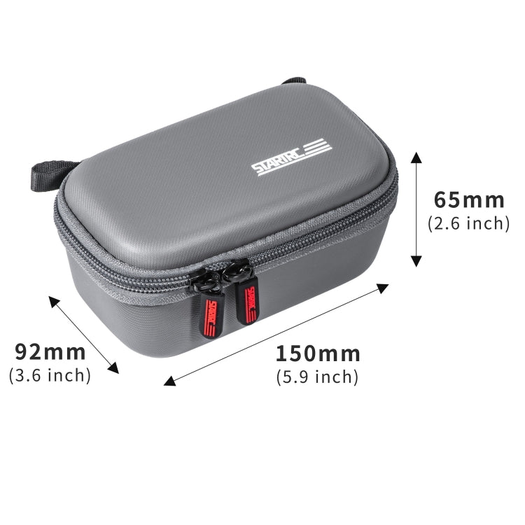 For Insta360 X5 / X4 STARTRC Camera Carry Case with Carabiner & Strap (Grey)