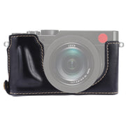 1/4 inch Thread PU Leather Camera Half Case Base for Leica DLUX TYP 109 (Black)