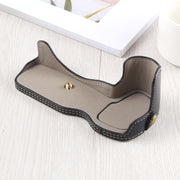 1/4 inch Thread PU Leather Camera Half Case Base for Canon EOS R (Black)