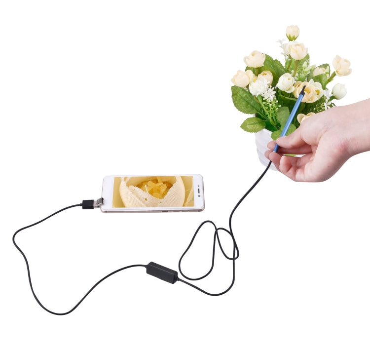 2 in 1 USB HD Visual Earwax Clean Tool Endoscope Borescope with LED Lights & Wifi, Cable length: 2m (Blue)