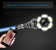 2 in 1 USB HD Visual Earwax Clean Tool Endoscope Borescope with LED Lights & Wifi, Cable length: 2m (Blue)