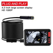 P20 4.3 Inch Screen Display HD1080P Inspection Endoscope with 8 LEDs, Length: 2m, Lens Diameter: 8mm, Mild Line