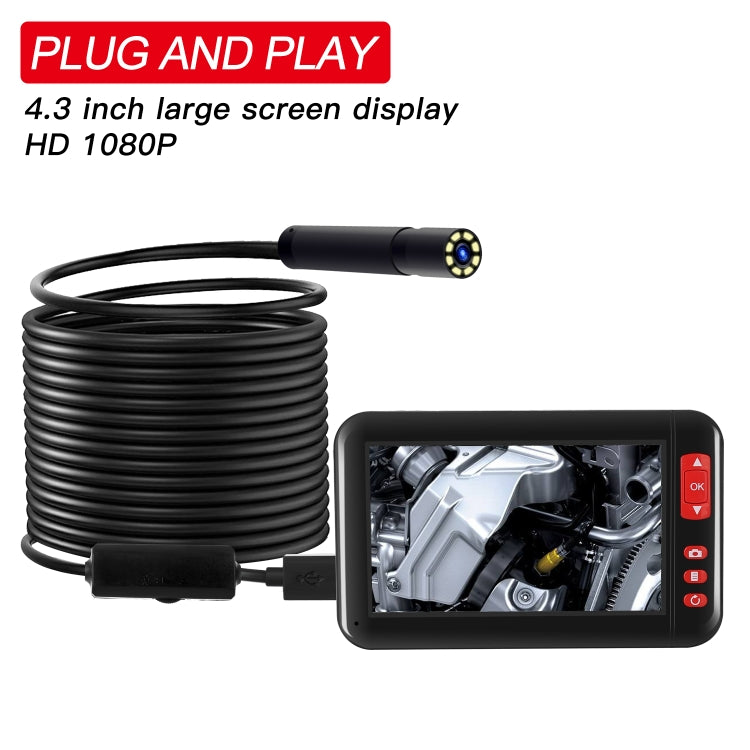 P20 4.3 Inch Screen Display HD1080P Inspection Endoscope with 8 LEDs, Length: 2m, Lens Diameter: 8mm, Mild Line