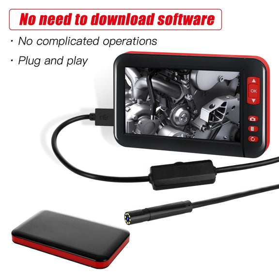 P20 4.3 Inch Screen Display HD1080P Inspection Endoscope with 8 LEDs, Length: 2m, Lens Diameter: 8mm, Mild Line