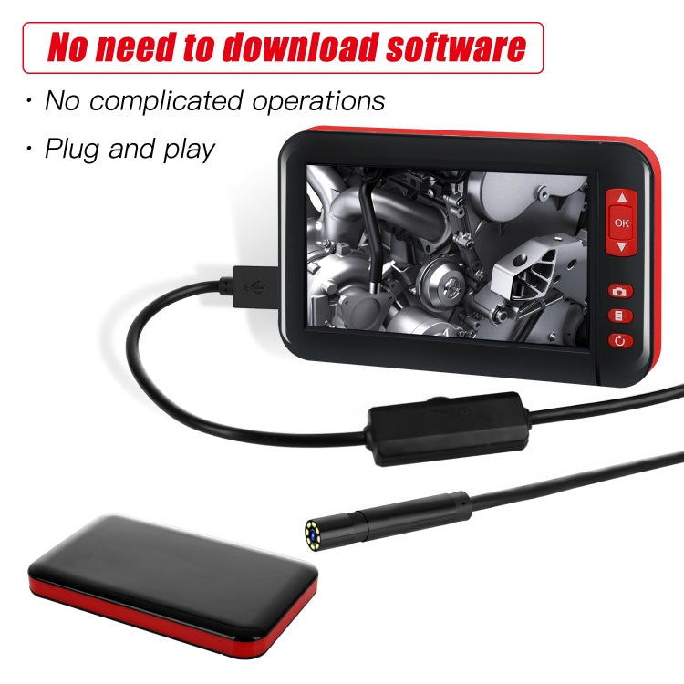 P20 4.3 Inch Screen Display HD1080P Inspection Endoscope with 8 LEDs, Length: 2m, Lens Diameter: 8mm, Mild Line