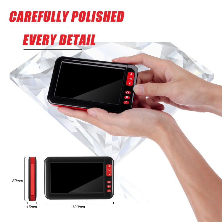 P20 4.3 Inch Screen Display HD1080P Inspection Endoscope with 8 LEDs, Length: 2m, Lens Diameter: 8mm, Mild Line