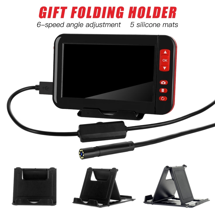P20 4.3 Inch Screen Display HD1080P Inspection Endoscope with 8 LEDs, Length: 2m, Lens Diameter: 8mm, Mild Line