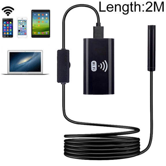 F99 HD Mobile Phone Endoscope, 8mm Water-resistant Pipe Endoscope, Wifi Version, Hardwire, Length: 2m (Black)