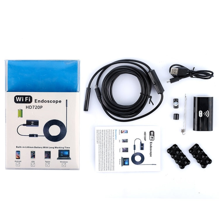 F99 HD Mobile Phone Endoscope, 8mm Water-resistant Pipe Endoscope, Wifi Version, Hardwire, Length: 2m (Black)
