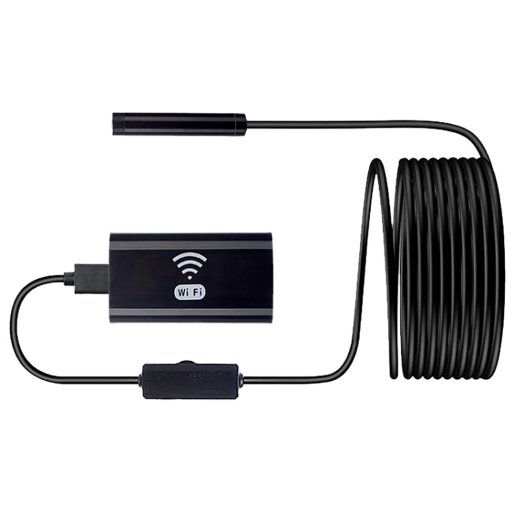 F99 HD Mobile Phone Endoscope, 8mm Water-resistant Pipe Endoscope, Wifi Version, Hardwire, Length: 5m (Black)