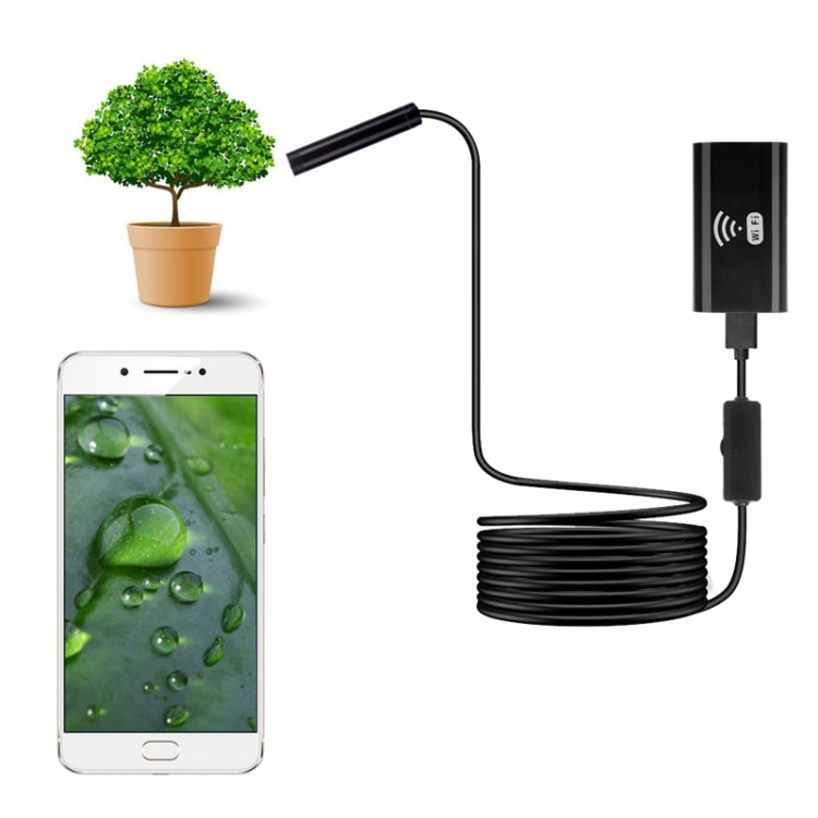 F99 HD Mobile Phone Endoscope, 8mm Water-resistant Pipe Endoscope, Wifi Version, Hardwire, Length: 5m (Black)