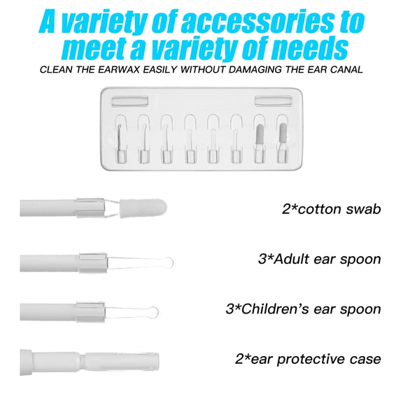C01 4.3 Inch Screen Display HD1080P Visual Earspoon Endoscope with 6 LEDs, Diameter:5.5mm