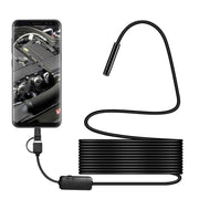 Y101 8mm Spiral Head 3 In 1 Water-resistant Digital Endoscope Inspection Camera, Length: 3.5m Hard Cable(Black)