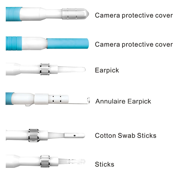 I98 1.3 Million HD Visual Earwax Clean Tool Endoscope Borescope with 6 LEDs, Lens Diameter: 5.5mm (Yellow)