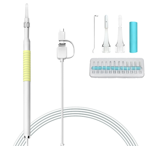 I98 1.3 Million HD Visual Earwax Clean Tool Endoscope Borescope with 6 LEDs, Lens Diameter: 5.5mm (Yellow)