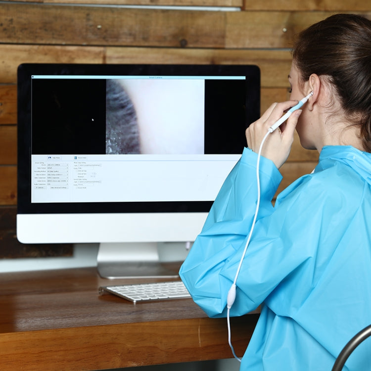 I98 1.3 Million HD Visual Earwax Clean Tool Endoscope Borescope with 6 LEDs, Lens Diameter: 5.5mm (Yellow)