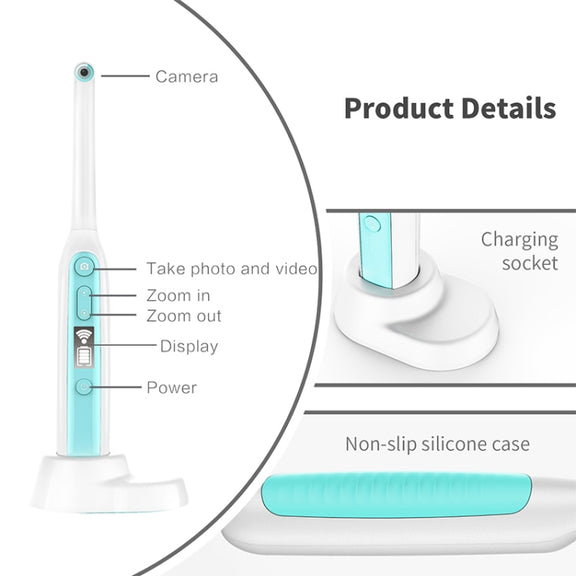 i401 2.0MP HD Camera Wireless Dental Inspection Endoscope with 8 Adjustable LEDs, IP67 Water-resistant