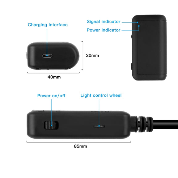 F220 5.5mm HD 5.0MP WIFI Endoscope Inspection Camera with 6 LEDs, Length: 2m