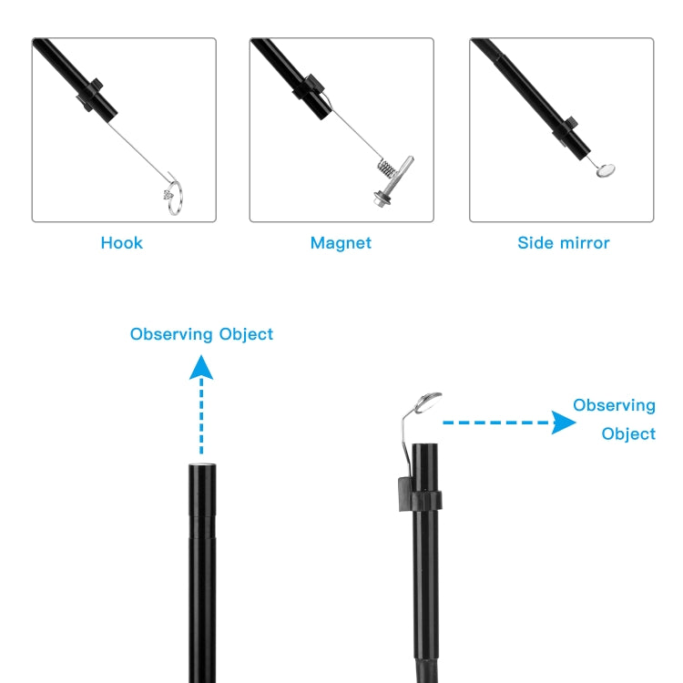 F220 5.5mm HD 5.0MP WIFI Endoscope Inspection Camera with 6 LEDs, Length: 2m