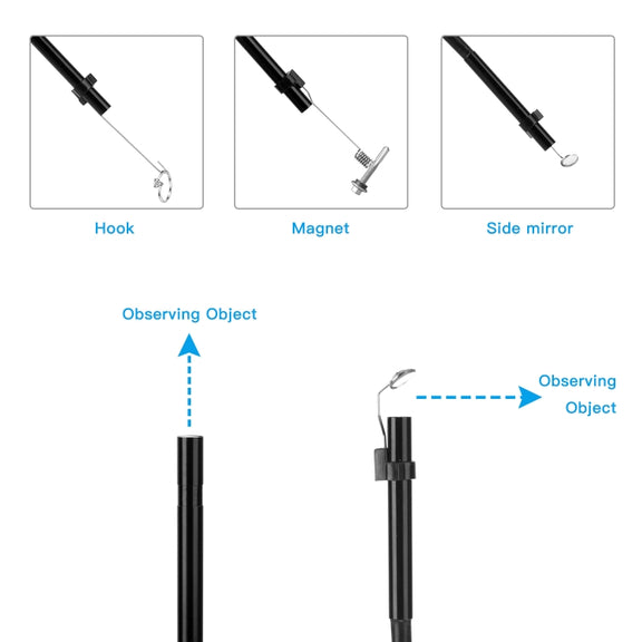 F220 5.5mm HD 5.0MP WIFI Endoscope Inspection Camera with 6 LEDs, Length: 2m
