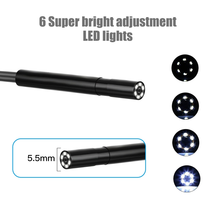 P30 5.5mm IP67 Water-resistant 4.3 inch HD Portable Endoscope Hard Cable Industrial Endoscope, Cable Length: 10m(Blue)