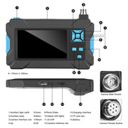 P30 5.5mm IP67 Water-resistant 4.3 inch HD Portable Endoscope Hard Cable Industrial Endoscope, Cable Length: 10m(Blue)