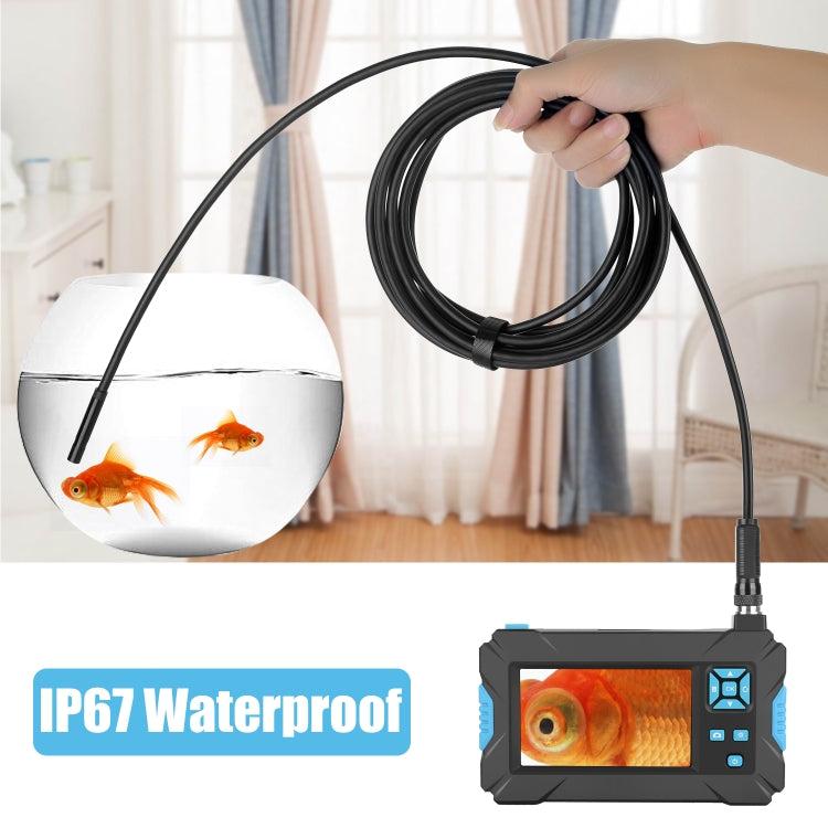 P30 5.5mm IP67 Water-resistant 4.3 inch HD Portable Endoscope Hard Cable Industrial Endoscope, Cable Length: 10m(Blue)