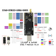 LILYGO T-Motion V1.0 T-Motion 915 Smart Development Board S76G LORA STM32 GNSS Wireless Module
