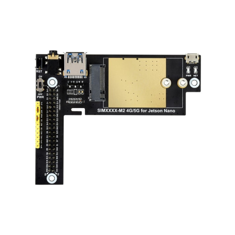 Waveshare SIM8202G-M2 5G Snapdragon X55 Multi Mode Multi Band 5G/4G/3G Module Expand Board for Jetson Nano, EU Plug