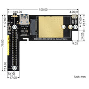 Waveshare SIM8200EA-M2 5G Snapdragon X55 Multi Mode Multi Band 5G/4G/3G Module Expand Board for Jetson Nano, EU Plug