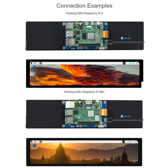 WAVESHARE 11.9 inch Capacitive Touch Display For Raspberry Pi, 320 x 1480, IPS, DSI Interface