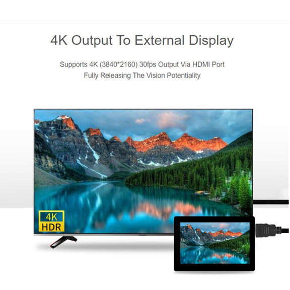 WAVESHARE 5 inch Touch Screen Expansion for Raspberry Pi CM4, PoE Header, Gigabit Ethernet, 4K Output