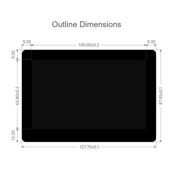 WAVESHARE 5 inch Touch Screen Expansion for Raspberry Pi CM4, PoE Header, Gigabit Ethernet, 4K Output